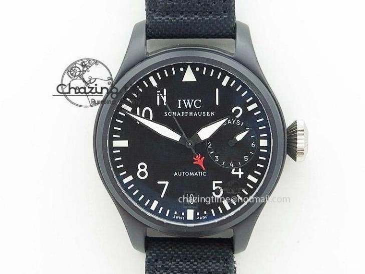 MIROTIME 0823 Big Pilot IW510301 Satin-Polished RG YLF Best Edition Black Dial On Leather Strap A Flexible 7222